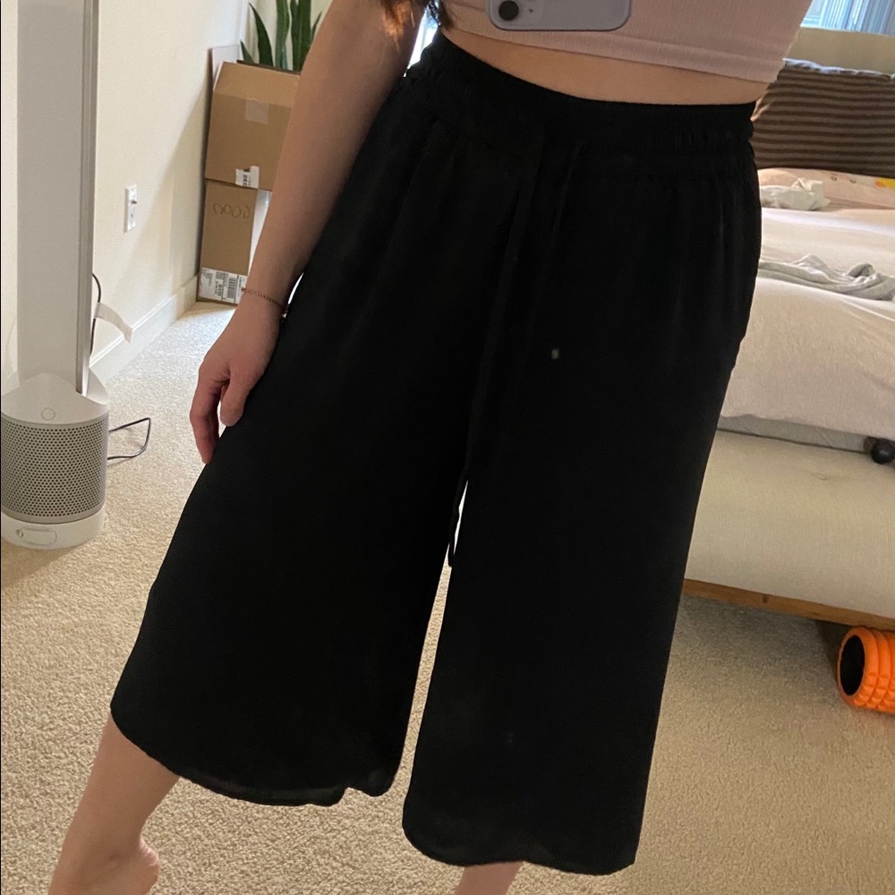 Aritzia Babaton black cupro pants